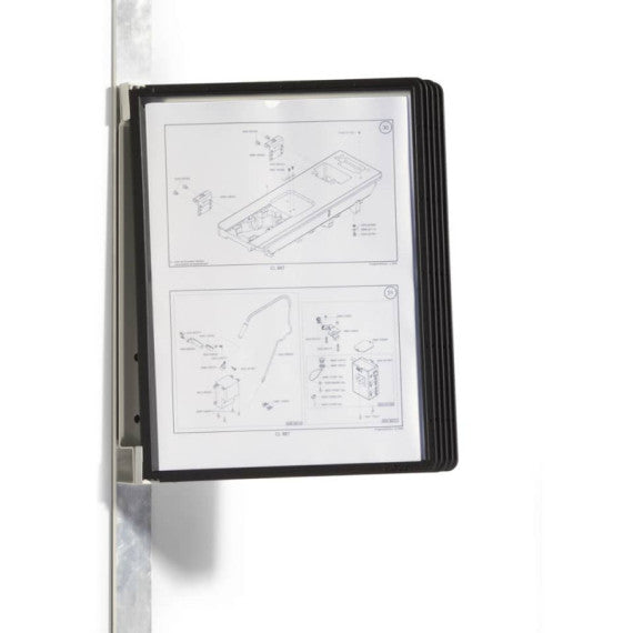 Leggio da parete DURABLE VARIO® MAGNET WALL 5 pannelli A4 nero - 591401