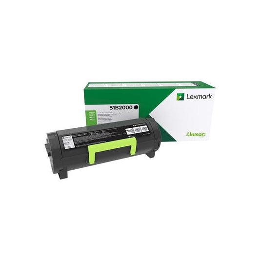 LEXMARK 51B2000 NERO TONER ORIGINALE PER LEXMARK MX317 MX417 MX517 MX617 MS317 MS417 MS517 MS617 CAPACITA' 2.500 PAGINE