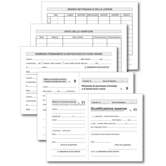 Libretto scolastico personale O.C.L. 80 pagine - 1203