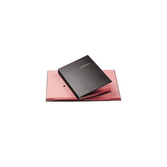 Libro firma - 14 intercalari rinforzati - 24x34 cm - nero - Fraschini