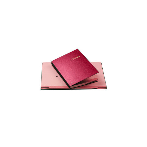 Libro firma - 14 intercalari rinforzati - 24x34 cm - rosso - Fraschini