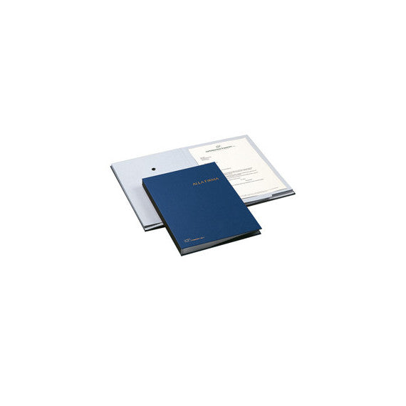 Libro firma - 18 intercalari - 24x34 cm - blu - Fraschini