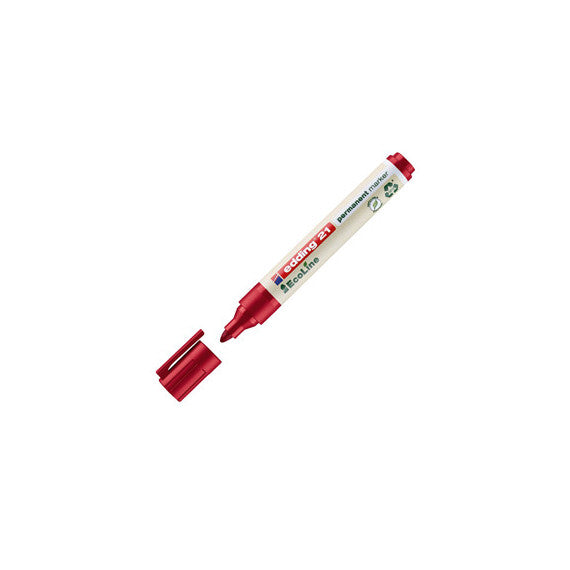 Marcatore 21 Ecoline  - punta conica da 1,50-3,00mm - rosso - inchiostro permanente  - Edding