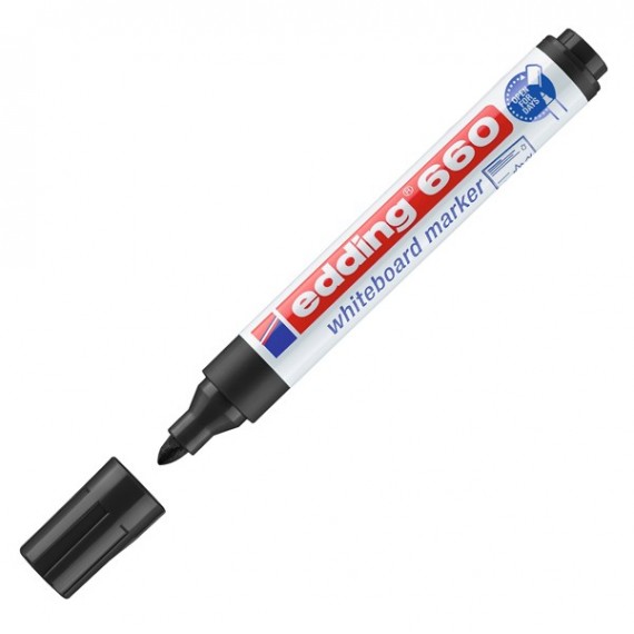 Marcatore 660 per lavagne bianche - punta conica 1,50 - 3,00 mm - Edding - astuccio 4 pezzi