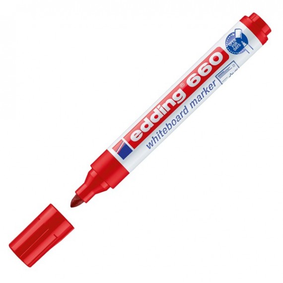 Marcatore 660 per lavagne bianche - punta conica 1,50 - 3,00 mm - Edding - astuccio 4 pezzi