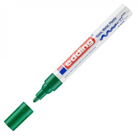 Marcatore 750 a vernice - punta 2 - 4 mm - verde - Edding