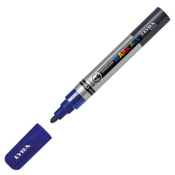 Marcatore a base d'acqua Graduate Mark All  - punta tonda 2mm - blu - Lyra