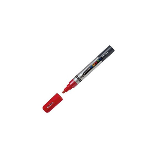 Marcatore a base d'acqua Graduate Mark All  - punta tonda 2mm - rosso - Lyra