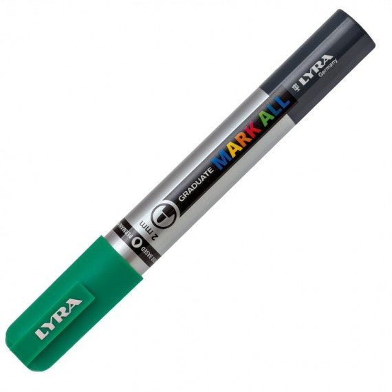 Marcatore a base d'acqua Graduate Mark All  - punta tonda 2mm - verde smeraldo - Lyra