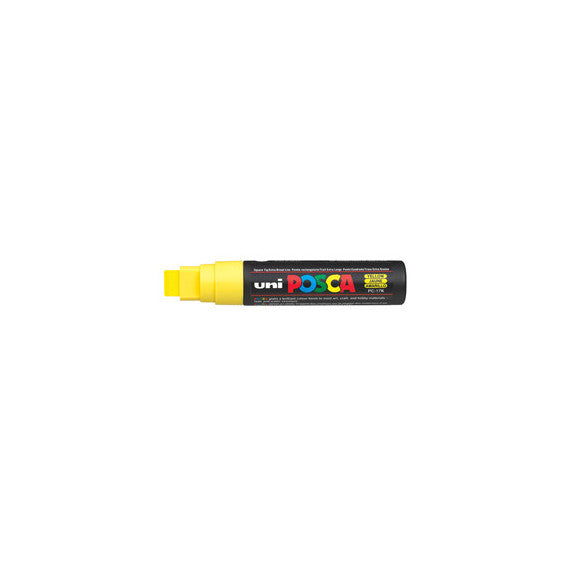 Marcatore a base d'acqua Uni Posca PC17K - punta extra large a scalpello 15,0mm  - giallo - Uni Mitsubishi