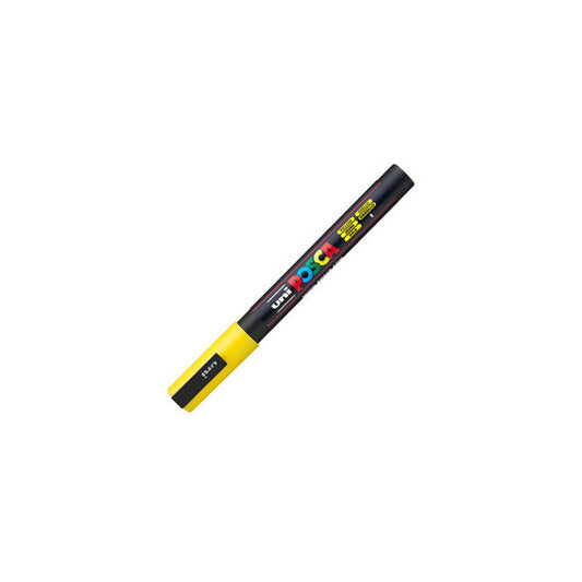 Marcatore a base d'acqua Uni Posca PC3M  - punta fine da 0,9mm a 1,3mm - giallo - Uni Mitsubishi