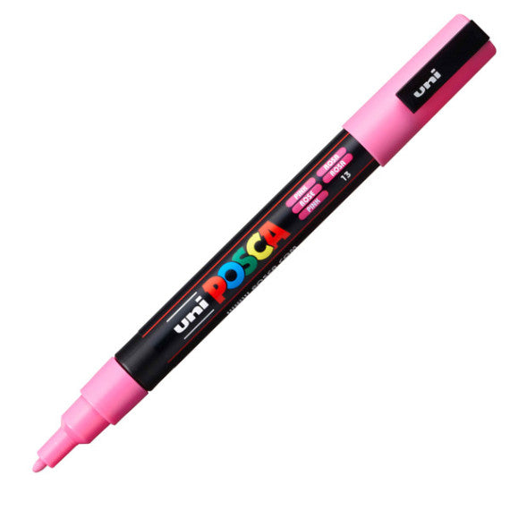 Marcatore a base d'acqua Uni Posca PC3M  - punta fine da 0,9mm a 1,3mm - rosa - Uni Mitsubishi