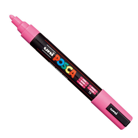 Marcatore a base d'acqua Uni Posca PC5M  - punta tonda media da 1,8mm a 2,5mm - rosa - Uni Mitsubishi