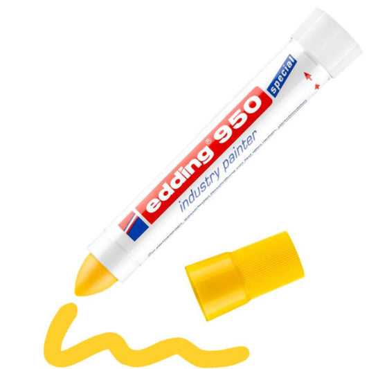 Marcatore a cera edding 950 punta conica 10 mm giallo E-950 005
