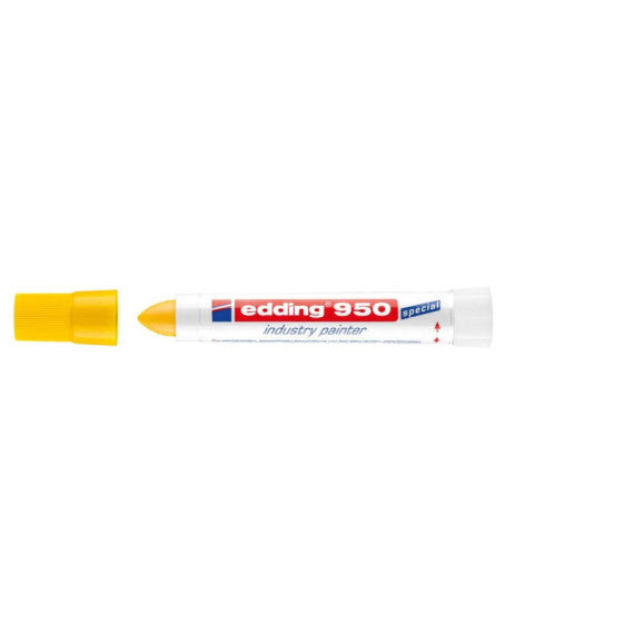 Marcatore a cera edding 950 punta conica 10 mm giallo E-950 005