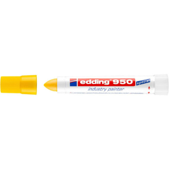 Marcatore a cera edding 950 punta conica 10 mm giallo E-950 005