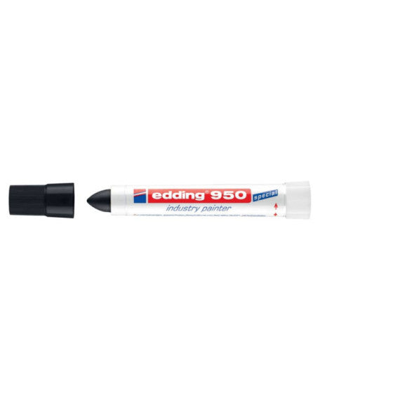 Marcatore a cera edding 950 punta conica 10 mm nero E-950 001