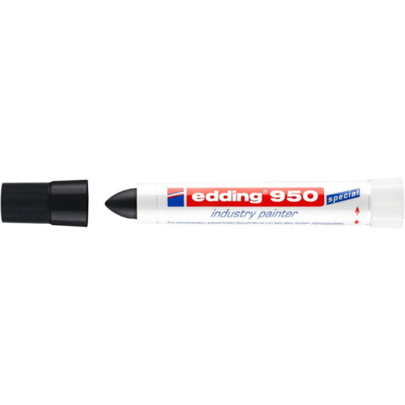 Marcatore a cera edding 950 punta conica 10 mm nero E-950 001