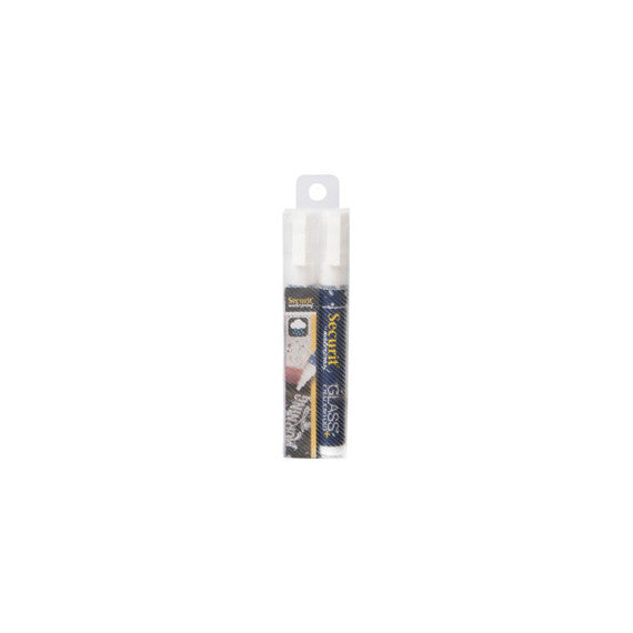 Marcatore a gesso liquido waterproof - punta da 2,00-6,00mm - bianco - Securit - conf. 2 pezzi