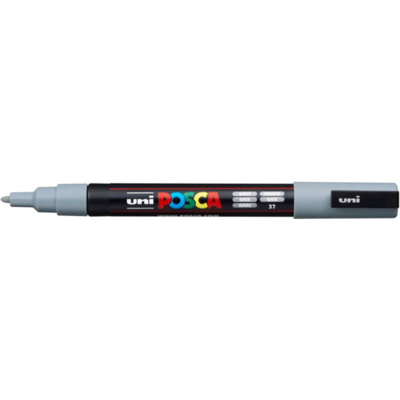 Marcatore a tempera Posca Uni-Ball punta tonda 0,9-1,3 mm grigio M PC3M GR