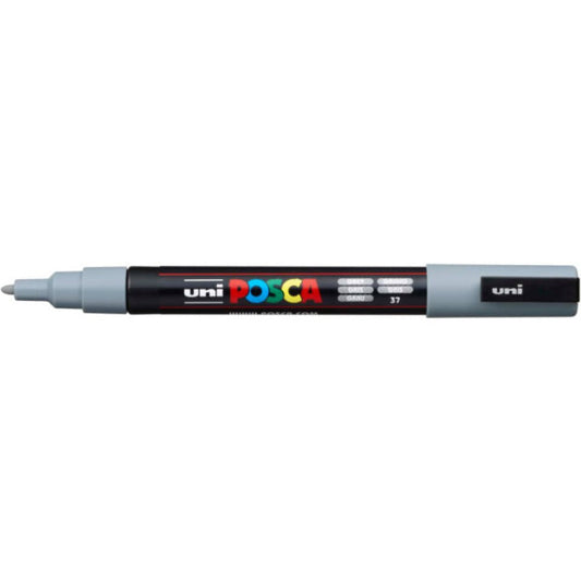 Marcatore a tempera Posca Uni-Ball punta tonda 0,9-1,3 mm grigio M PC3M GR