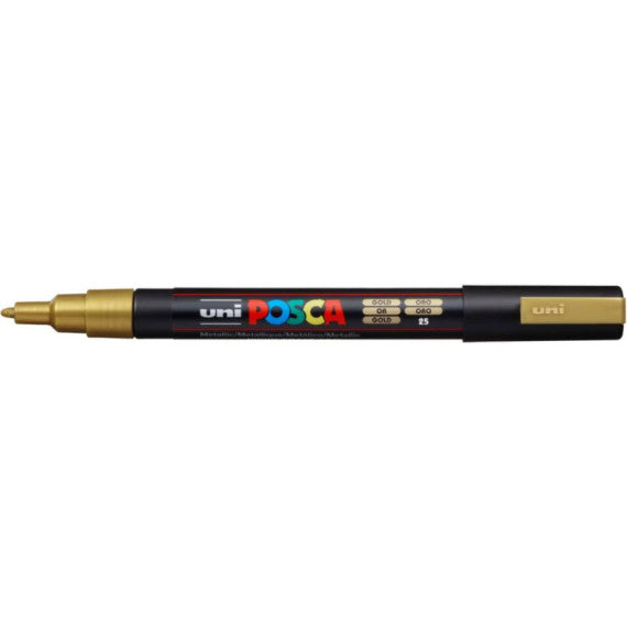 Marcatore a tempera POSCA Uni-Ball punta tonda 0,9-1,3 mm oro M PC3M ORO