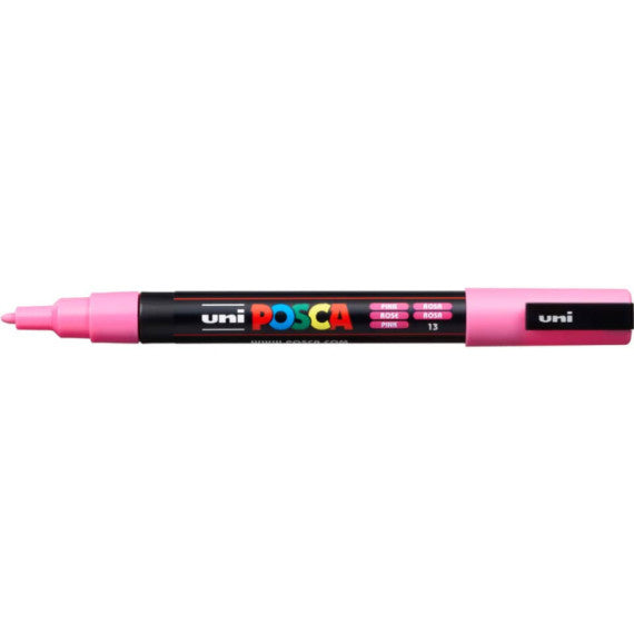 Marcatore a tempera POSCA Uni-Ball punta tonda 0,9-1,3 mm rosa M PC3M RA