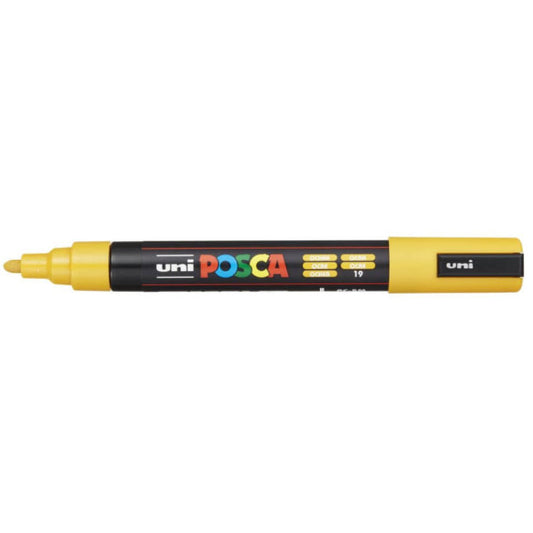 Marcatore a tempera Posca Uni-Ball punta tonda 1,8-2,5 mm ocra M PC5M OC
