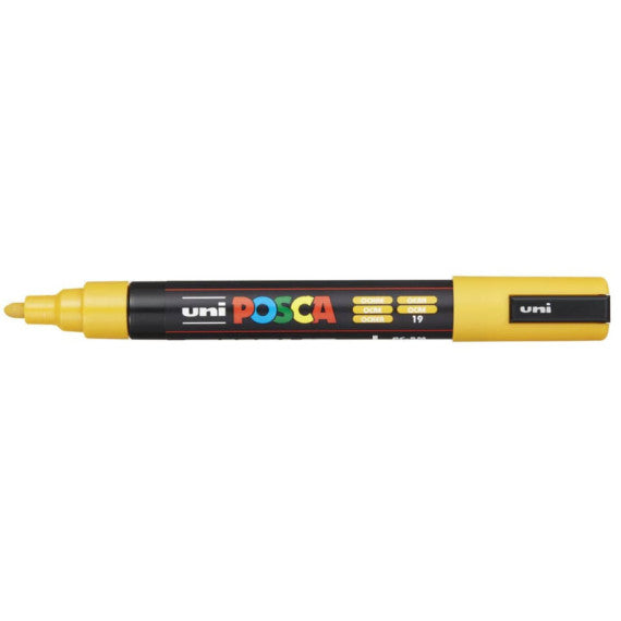 Marcatore a tempera Posca Uni-Ball punta tonda 1,8-2,5 mm ocra M PC5M OC
