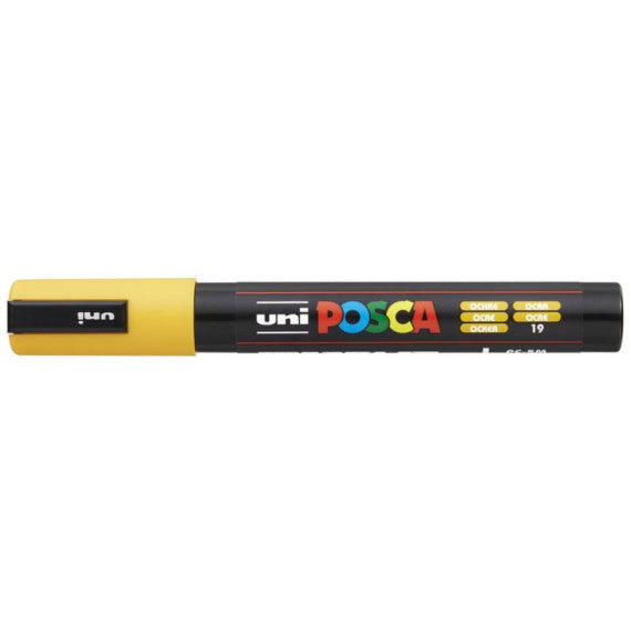 Marcatore a tempera Posca Uni-Ball punta tonda 1,8-2,5 mm ocra M PC5M OC