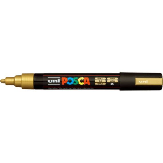 Marcatore a tempera POSCA Uni-Ball punta tonda 1,8-2,5 mm oro M PC5M ORO