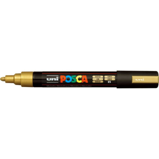 Marcatore a tempera POSCA Uni-Ball punta tonda 1,8-2,5 mm oro M PC5M ORO