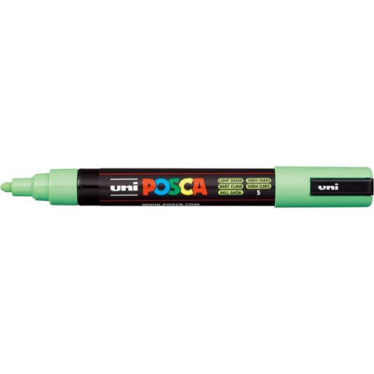 Marcatore a tempera Posca Uni-Ball punta tonda 1,8-2,5 mm verde chiaro M PC5M VC
