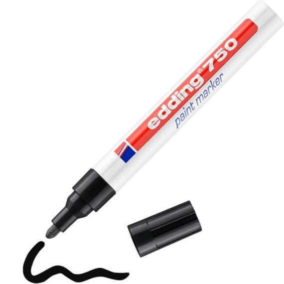 Marcatore a vernice edding 750 punta conica 2-4 mm nero E-750 001