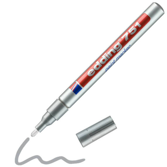 Marcatore a vernice edding 751 punta conica 1-2 mm argento E-751 054
