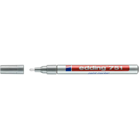 Marcatore a vernice edding 751 punta conica 1-2 mm argento E-751 054
