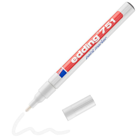 Marcatore a vernice edding 751 punta conica 1-2 mm bianco E-751 049