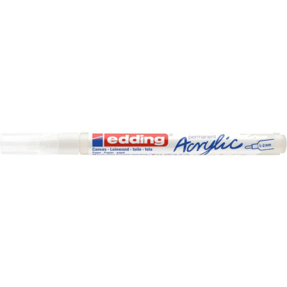 Marcatore acrilico Edding 5300  - punta tonda 1-2 mm tratto fine - bianco-traffico - E-5300 922