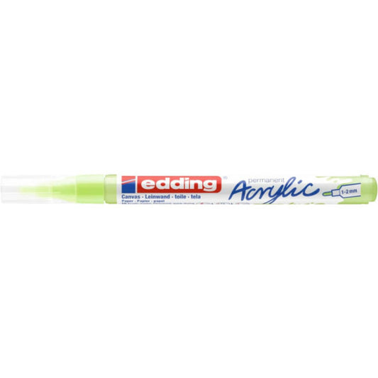 Marcatore acrilico Edding 5300  - punta tonda 1-2 mm tratto fine - verde pastello - E-5300 917