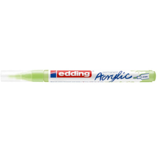 Marcatore acrilico Edding 5300  - punta tonda 1-2 mm tratto fine - verde pastello - E-5300 917