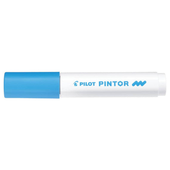 Marcatore multisuperficie Pilot Pintor a base d'acqua punta in fibra 4,5 mm azzurro - 002394