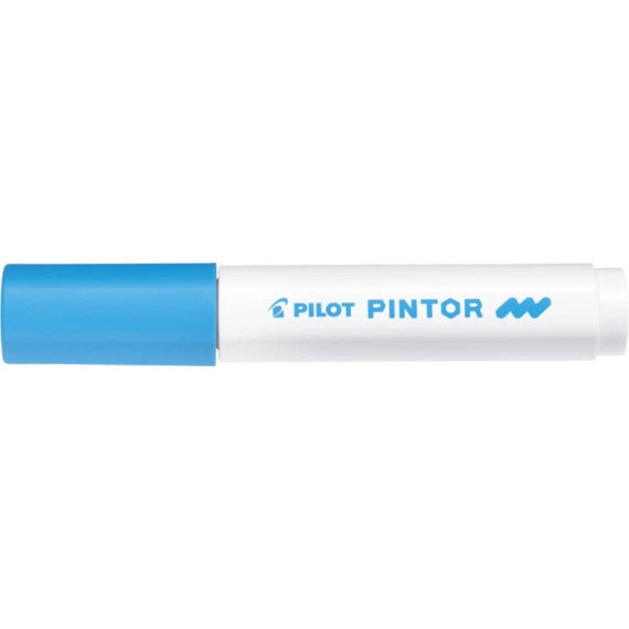 Marcatore multisuperficie Pilot Pintor a base d'acqua punta in fibra 4,5 mm azzurro - 002394