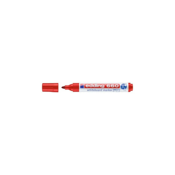 Marcatore per lavagne bianche edding 660 punta conica 1,5-3 mm rosso E-660 002