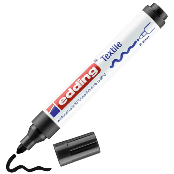 Marcatore per tessuti edding 4500 punta conica 2-3 mm nero E-4500 001