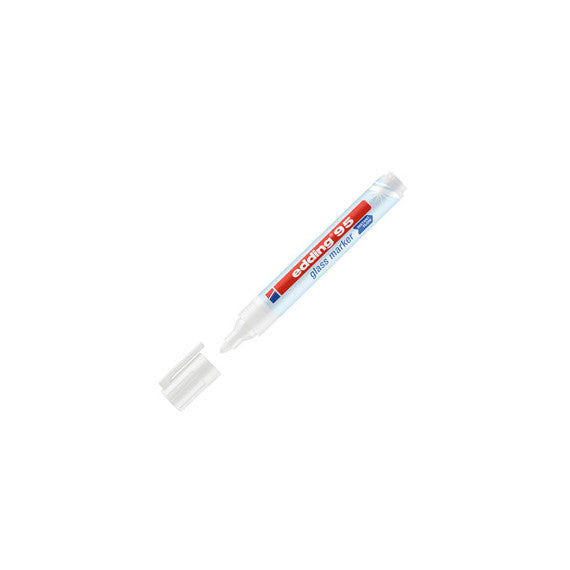 Marcatore per vetro E95 - punta tonda da 1,50 a 3,00 mm - bianco - Edding