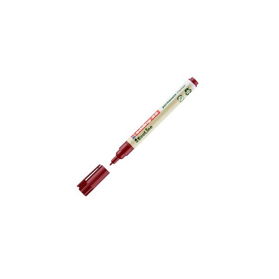 Marcatore permanente 25 Ecoline - punta tonda 1.0 mm - rosso - Edding