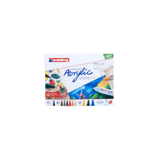 Marcatore permanente acrilico Creative Set - colori assortiti - Edding - conf. 12 pezzi
