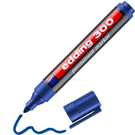 Marcatore permanente edding 300 punta conica 1,5-3 mm blu E-300 003