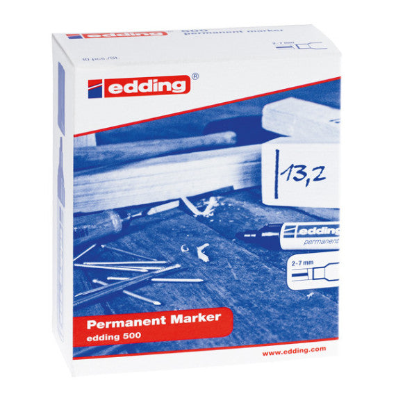 Marcatore permanente Edding 500 - punta da 2,00-7,00mm - nero - Edding