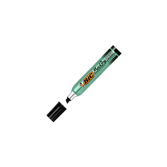 Marcatore permanente Marking Onyx 1591 - punta a scalpello 2,70-6,20mm - nero - Bic - conf. 12 pezzi